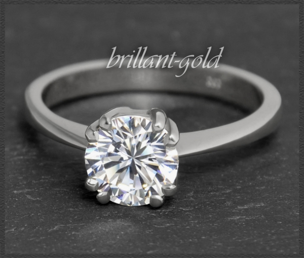Brillant Ring in 585 Gold; 1,25ct, River E & Si1