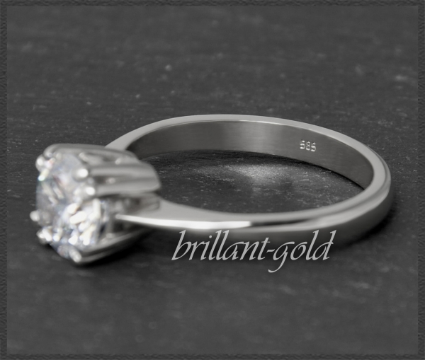 Brillant Ring in 585 Gold; 1,25ct, River E & Si1