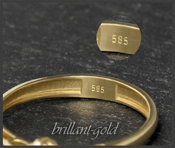 Brillant 585 Gold Ring, 0,32ct, Si1; DGI Zertifikat