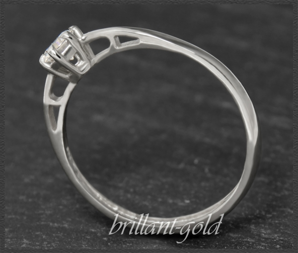 Brillant 585 Gold Ring, 0,24ct, mit DGI Zertifikat