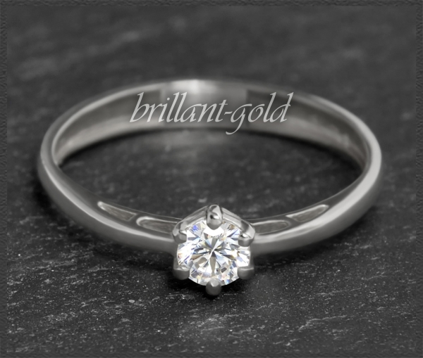 Brillant 585 Gold Ring, 0,24ct, mit DGI Zertifikat