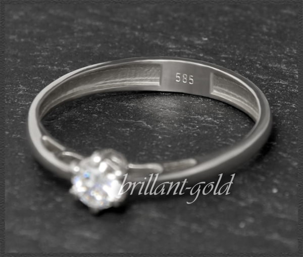 Brillant 585 Gold Ring, 0,24ct, mit DGI Zertifikat