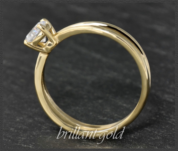 Brillant 585 Gelbgold Ring mit 0,57ct; VS1