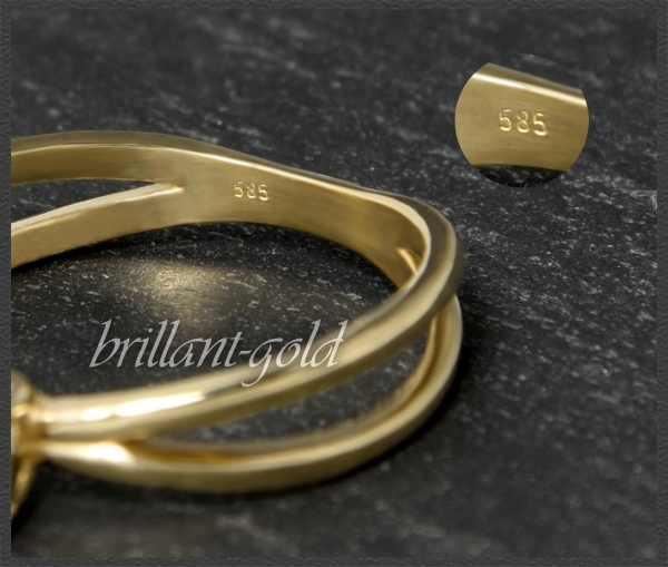 Brillant 585 Gelbgold Ring mit 0,57ct; VS1
