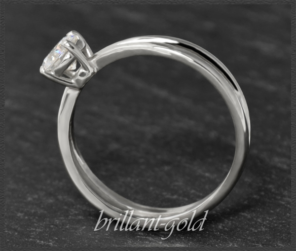 Brillant 585 Gold Ring 0,45ct, Si2; DGI Zertifikat