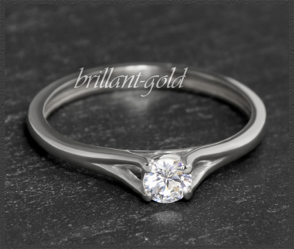 Brillant Ring aus 585 Gold, 0,25ct, Top Wesselton, VS1