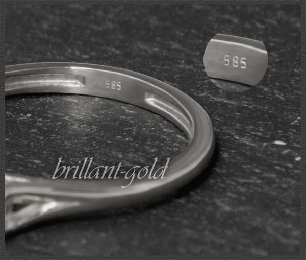 Brillant 585 Gold Ring 0,25ct, Si2; mit DGI Zertifikat