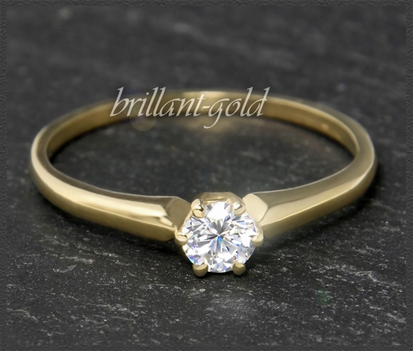 Brillant Ring aus 585 Gold; 0,26ct, Si1 Solitär