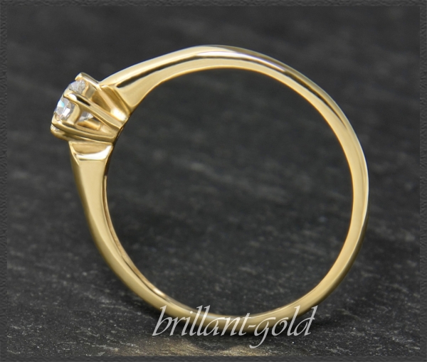 Brillant Ring aus 585 Gold; 0,26ct, Si1 Solitär