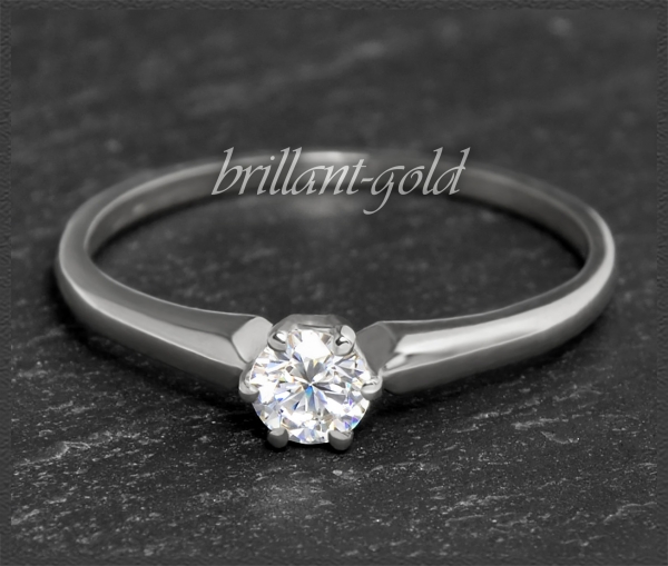 Brillant Ring 0,30ct, Si2; 585 Gold, DGI Zertifikat!