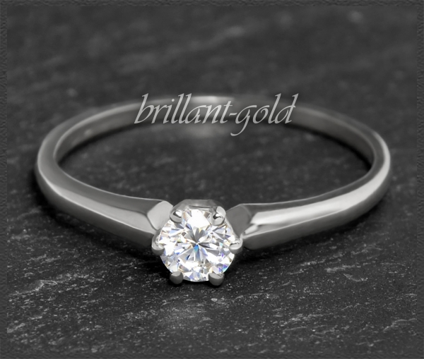 Brillant Ring 0,30ct, Si2; 585 Gold, DGI Zertifikat