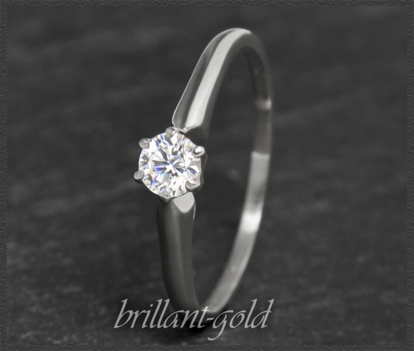 Brillant Ring 0,30ct, Si2; 585 Gold, DGI Zertifikat!