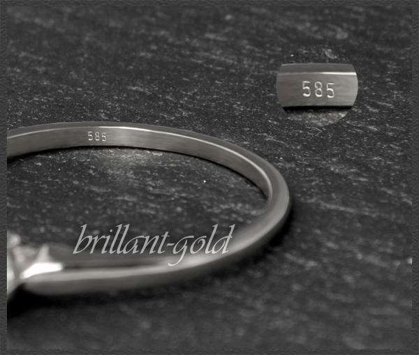 Brillant Ring 0,30ct, Si2; 585 Gold, DGI Zertifikat!