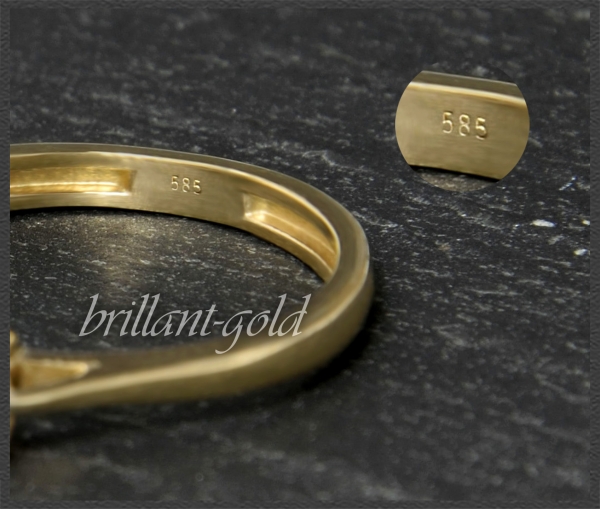 Lupenreiner Brillant Ring aus 585 Gold; 0,59ct