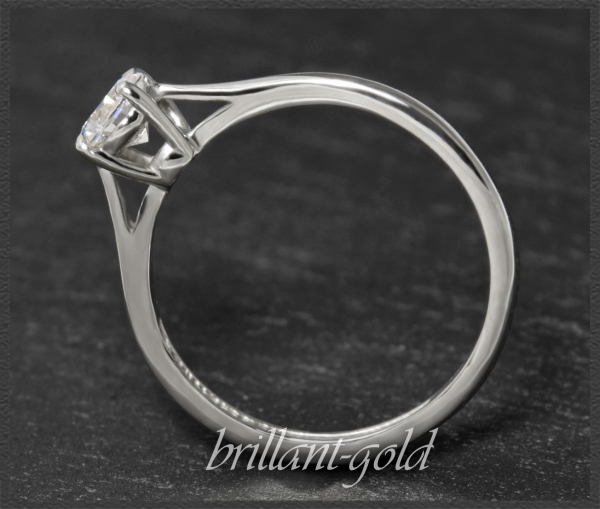 Brillant Ring aus 585 Weißgold; 0,53ct, F & Si1-2