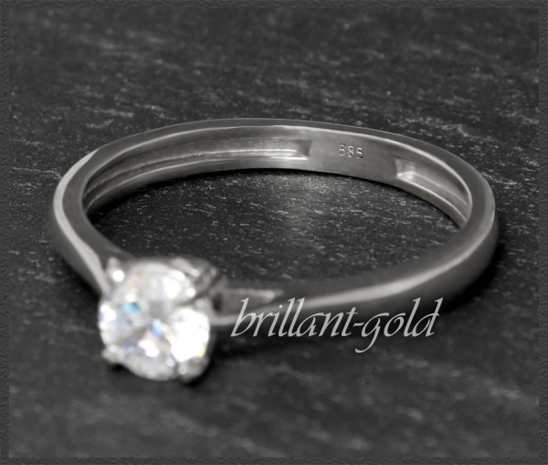 Brillant Ring aus 585 Weißgold; 0,53ct, F & Si1-2