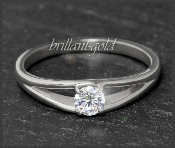 585 Gold Brillant Ring 0,25ct, Si2; DGI Zertifikat