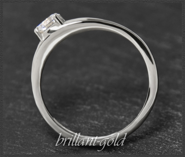 Brillant 585 Gold Ring 0,50ct, Top Wesselton, Si