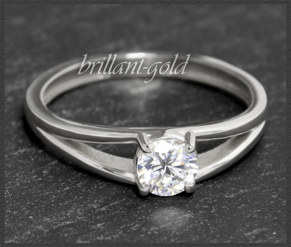 Brillant 585 Gold Ring 0,50ct, Top Wesselton, Si