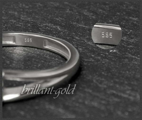 Brillant 585 Gold Ring 0,50ct, Top Wesselton, Si