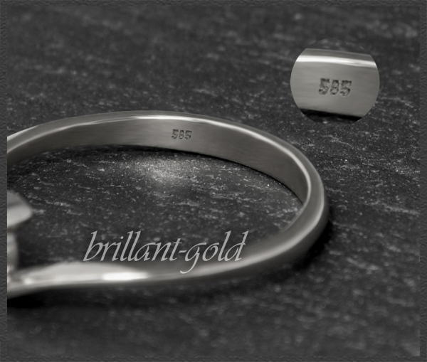 Brillant 585 Gold Ring 0,28ct, Si2; DGI Zertifikat