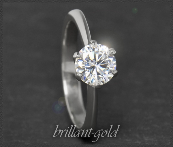 Brillant Ring 585 Gold; 1,02ct, VVS2; IGI Zertifikat