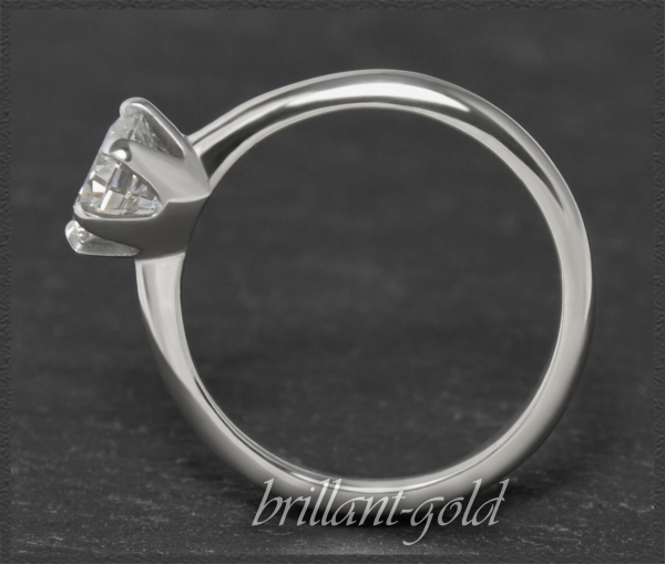 Brillant 585 Gold Ring, 1,22ct, Wesselton