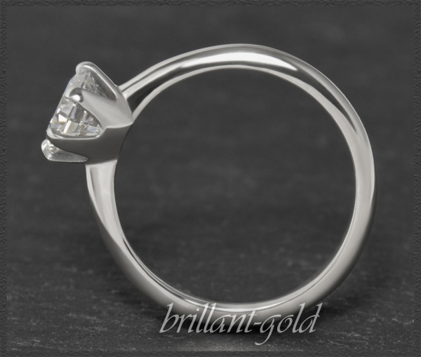 Solitär Brillant Ring aus 585 Gold; 1,10ct, Si2