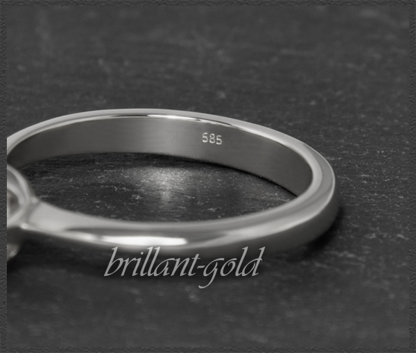 Solitär Brillant Ring aus 585 Gold; 1,10ct, Si2