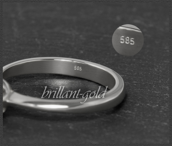 Solitär Brillant Ring aus 585 Gold; 1,10ct, Si2