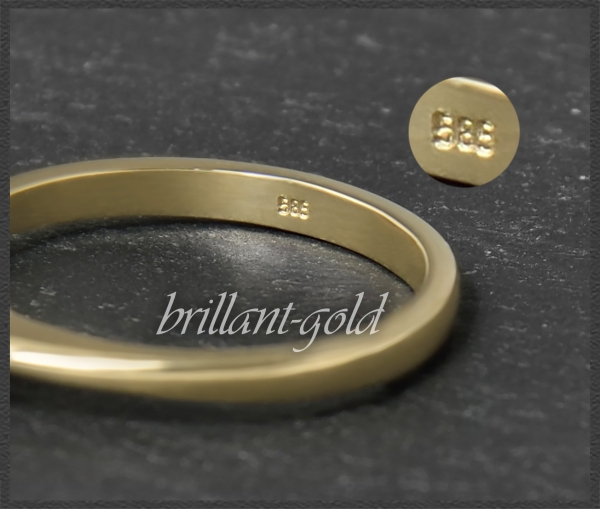 Brillant 585 Gold Ring; 0,51ct, River D, Si2-3