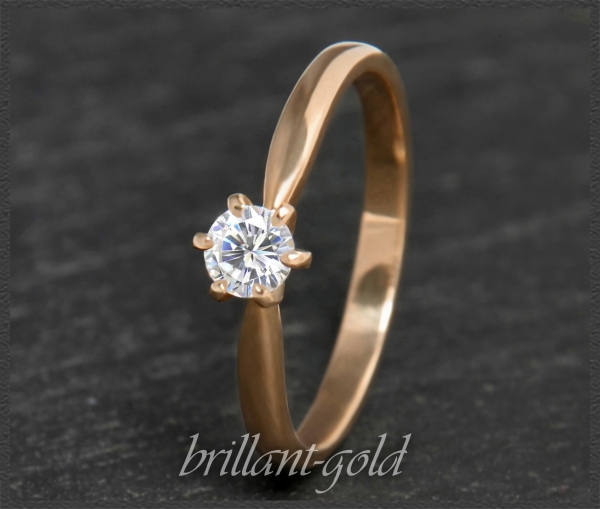 Brillant 585 Ring 0,29ct; Si1, mit DGI Zertifikat