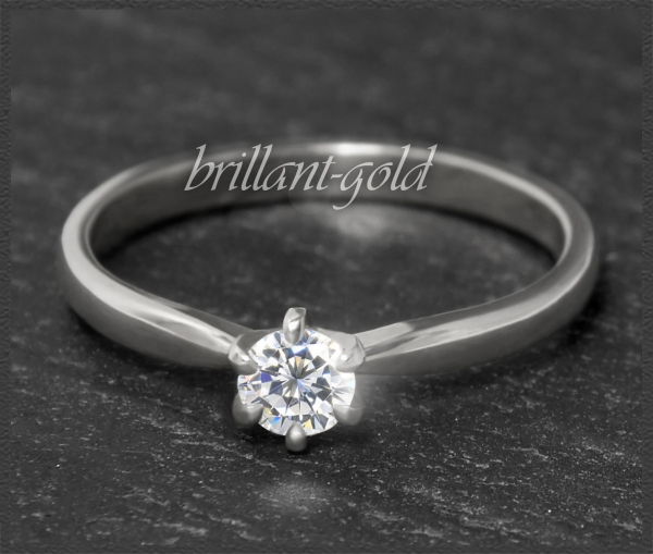 Brillant 585 Gold Ring 0,35ct; Si2; mit DGI Zertifikat