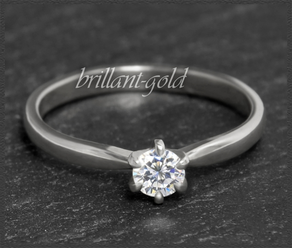 Brillant 585 Gold Ring 0,35ct; Si2; mit DGI Zertifikat