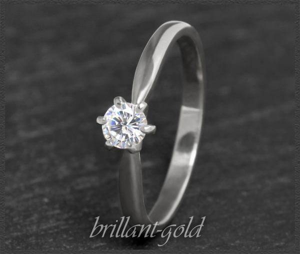 Brillant 585 Gold Ring 0,35ct; Si2; mit DGI Zertifikat
