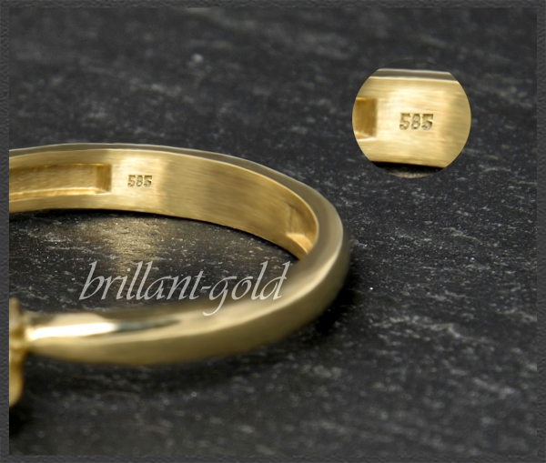 Brillant Ring 1,03ct, Wesselton H-I, 585 Gelbgold