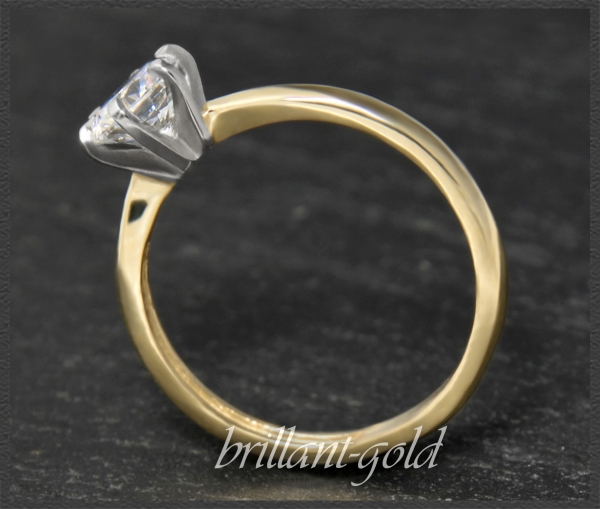 Brillant 585 Gold Ring; 1,02ct, River E, Si1-2