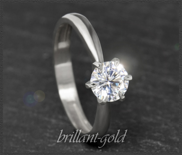 Brillant Ring aus 585 Weißgold; 1,02ct, Si1-2