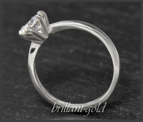 Brillant Ring aus 585 Weißgold; 1,02ct, Si1-2