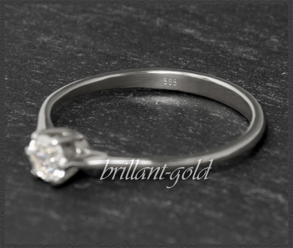 Brillant Ring aus 585 Gold; 0,30ct, Wesselton, Si1