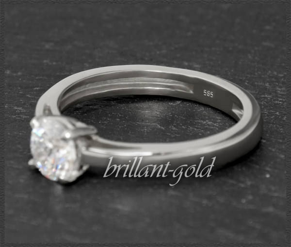 585 Weißgold Brillant Ring; 1,04ct Solitär, Si1-2