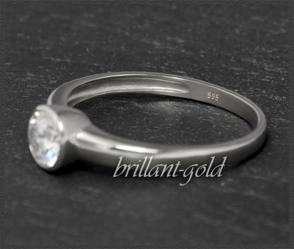 Brillant 585 Gold Ring mit 0,51ct, Si2, River D