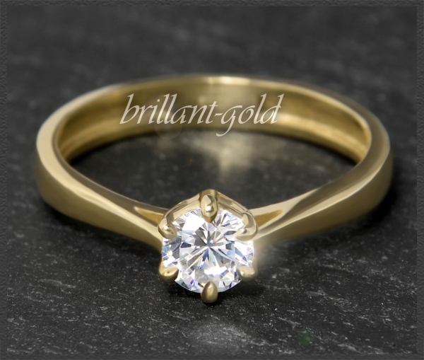 Brillant Ring mit 0,55ct; River E, VS2; 585 Gold