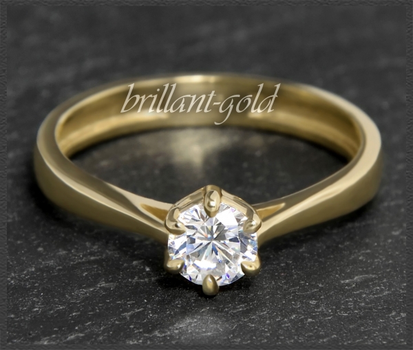 Brillant Ring mit 0,55ct; River E, VS2; 585 Gold