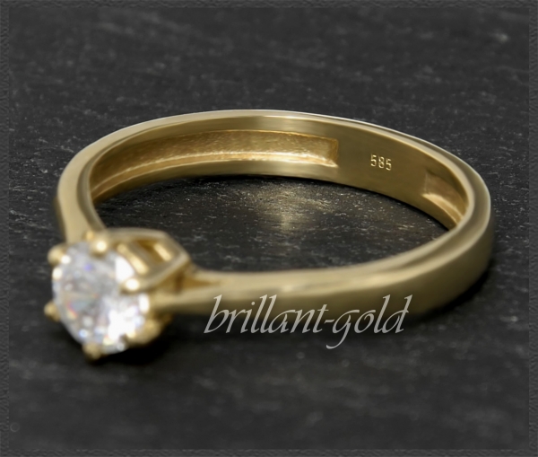 Brillant Ring mit 0,55ct; River E, VS2; 585 Gold