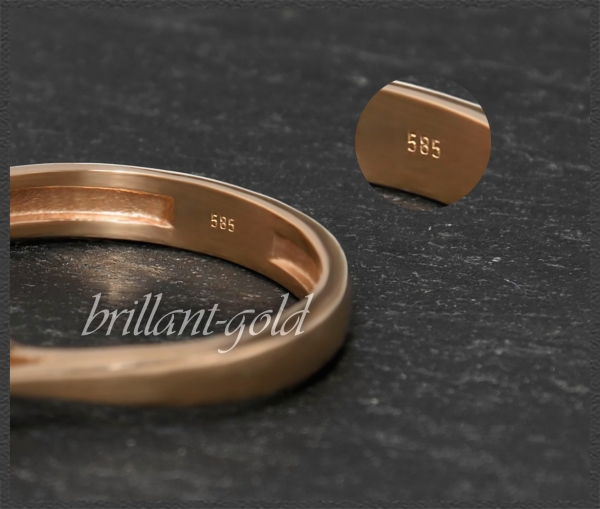 Brillant 585 Gold Ring 0,52ct, Si1; DGI Zertifikat