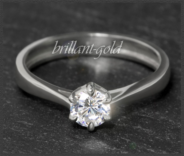 Brillant Ring in 585 Gold; 0,50ct, G & Si1