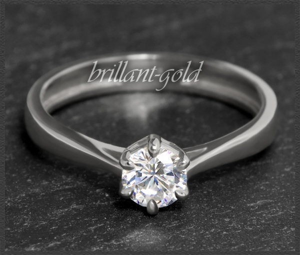 Brillant Ring in 585 Gold; 0,50ct, G & Si1
