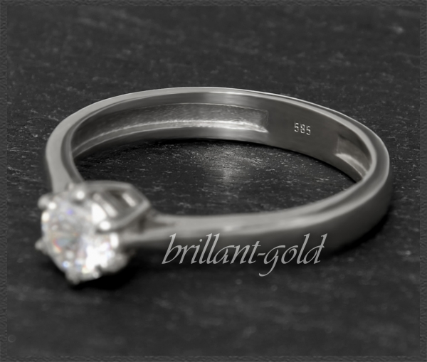 Brillant Ring 0,49ct; River; Si1-2; 585 Weißgold