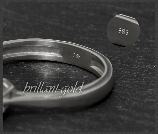 Brillant Ring in 585 Gold; 0,50ct, G & Si1